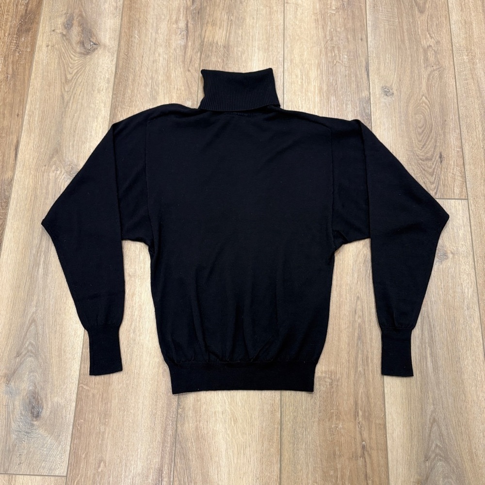 🌟THEORY🌟 PAULET FLUIDITY WOOL SILK TURTLENECK SWEATER BLACK SZ XS